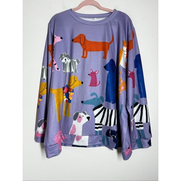 unbranded Tops - Women’s Dog Pattern Sweatshirt Size 5 XL